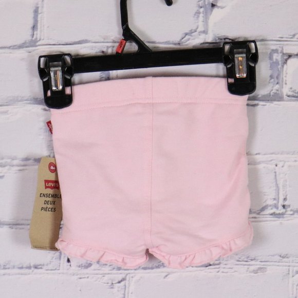 2/$20 NWT Levi's pink 2-3 month baby shorts b4 - Picture 3 of 6